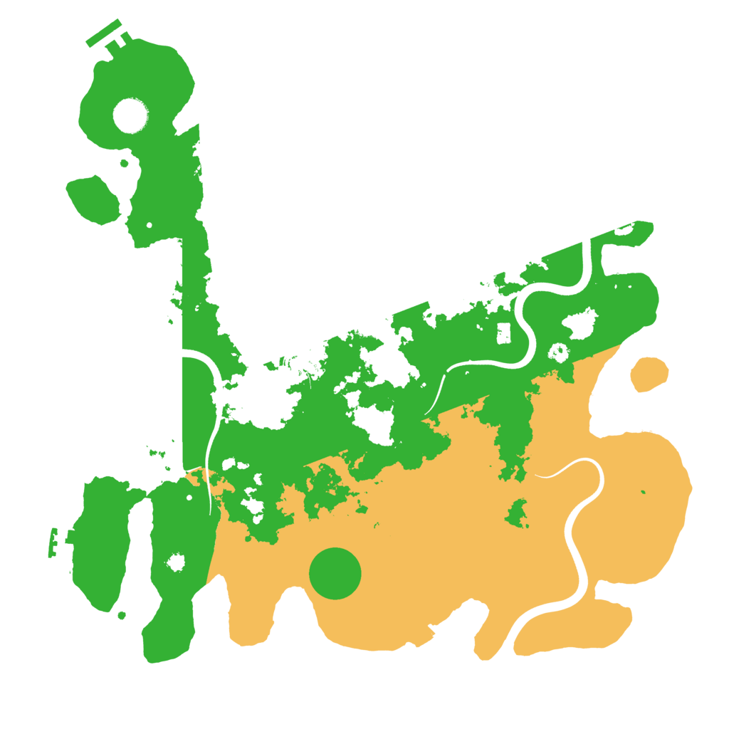 Biome Rust Map: Procedural Map, Size: 3700, Seed: 5740251