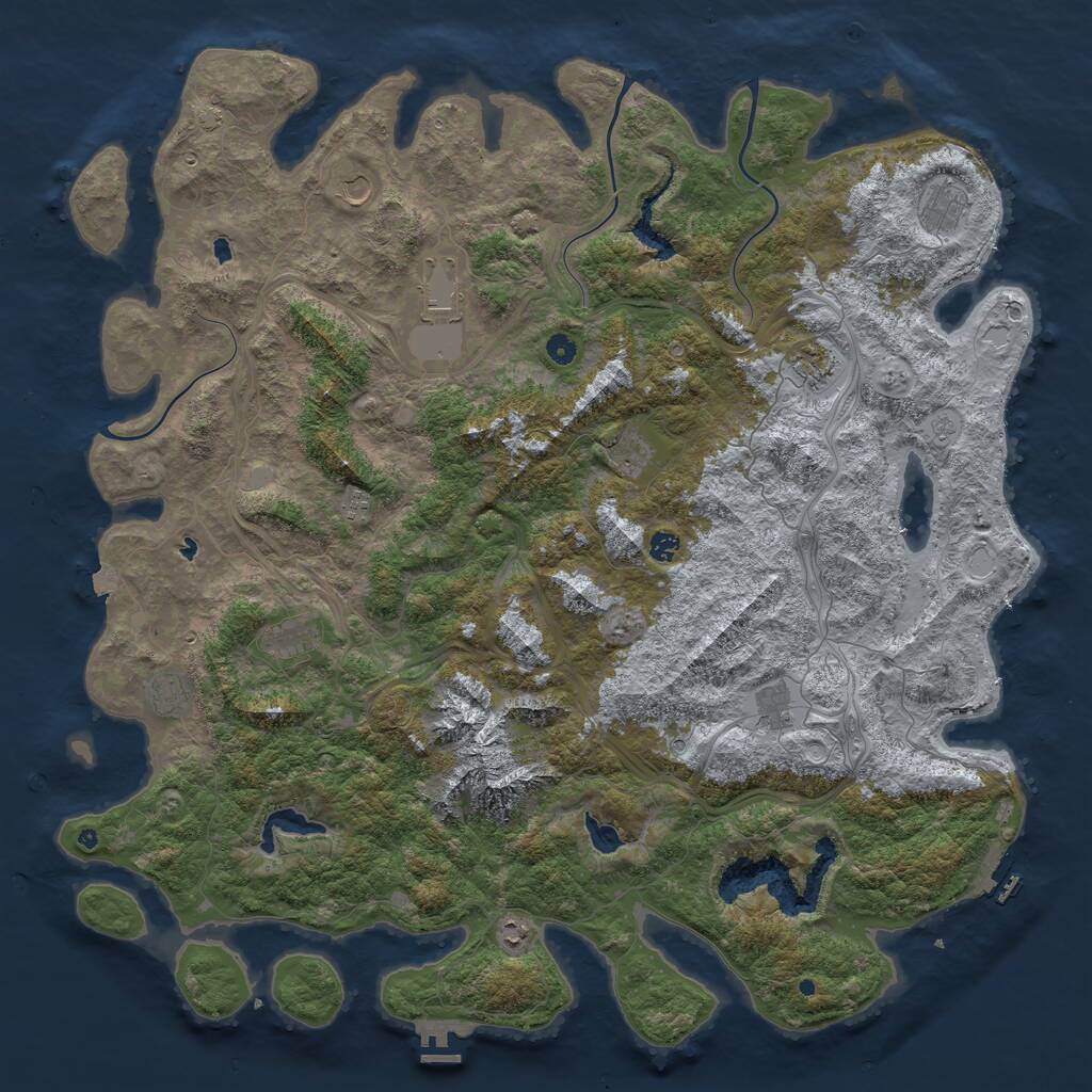Rust Map: Procedural Map, Size: 5500, Seed: 1015, 17 Monuments