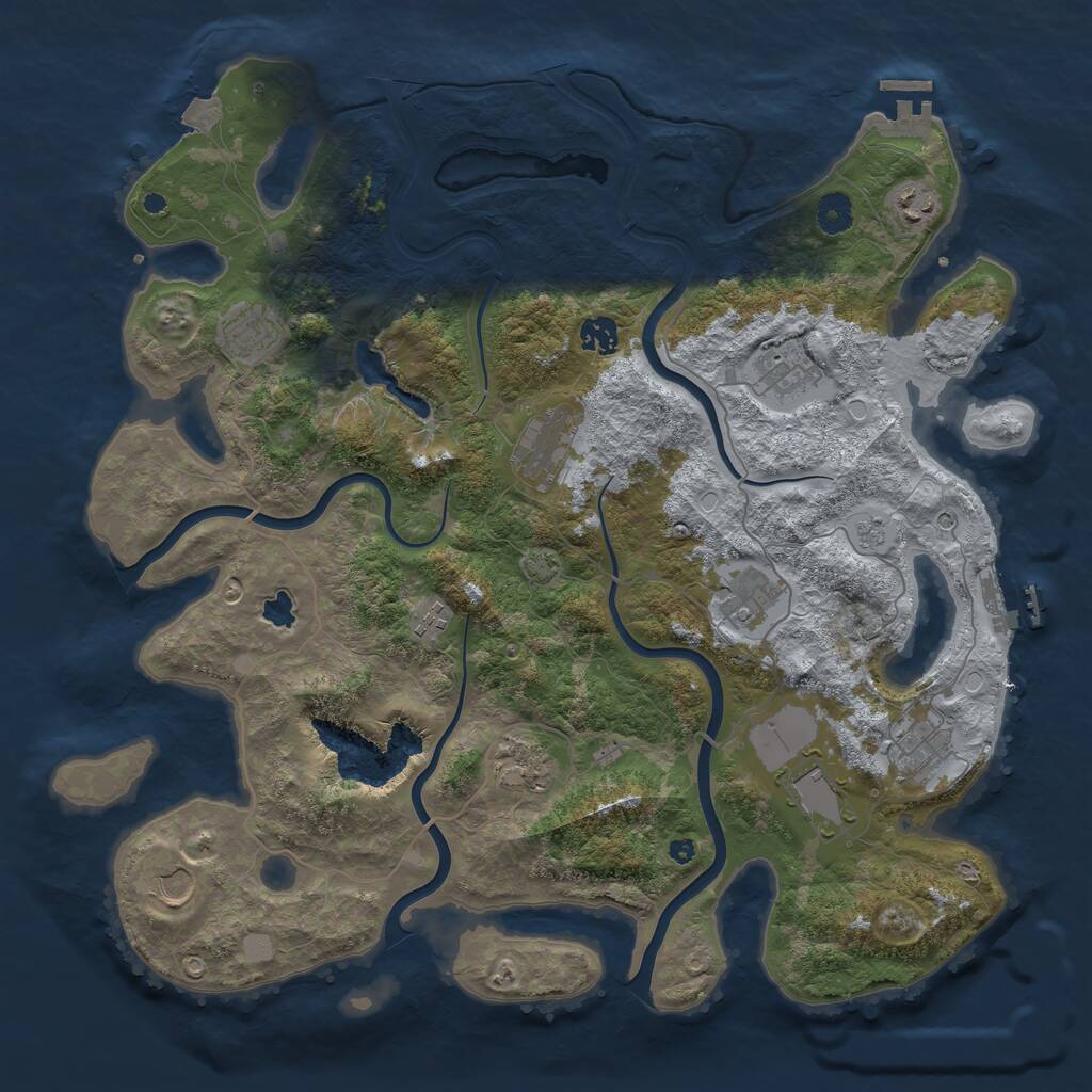 Rust Map: Procedural Map, Size: 4200, Seed: 1337, 17 Monuments