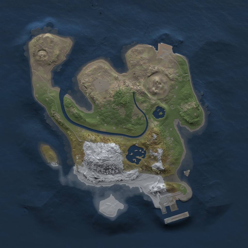 Rust Map: Procedural Map, Size: 2000, Seed: 187324384, 3 Monuments