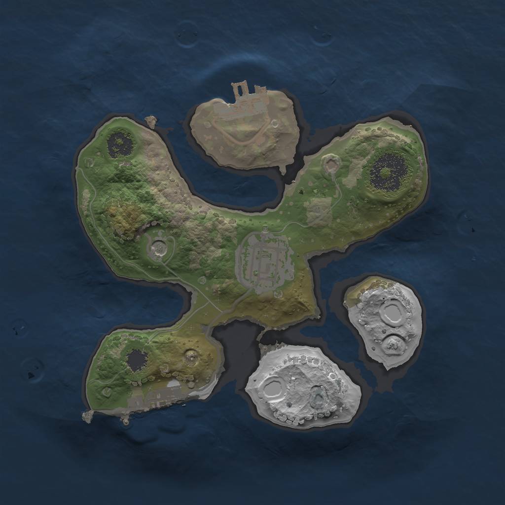 Rust Map: Procedural Map, Size: 2000, Seed: 234252, 9 Monuments