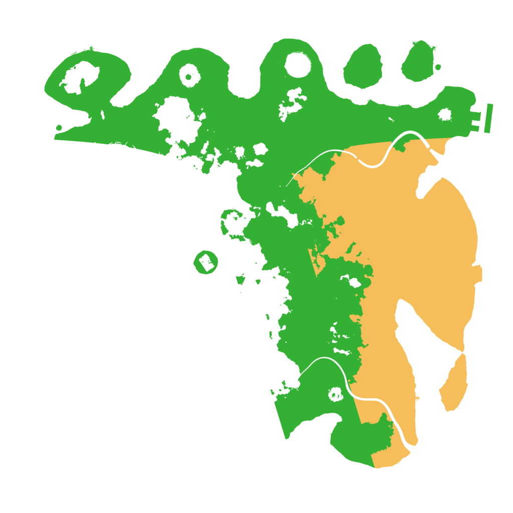 Biome Rust Map: Procedural Map, Size: 3550, Seed: 888652