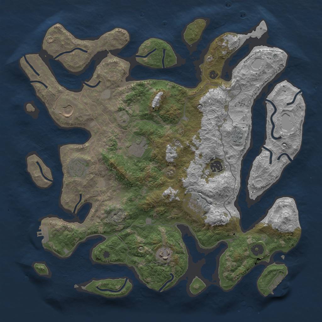 Rust Map: Procedural Map, Size: 4000, Seed: 88136, 15 Monuments