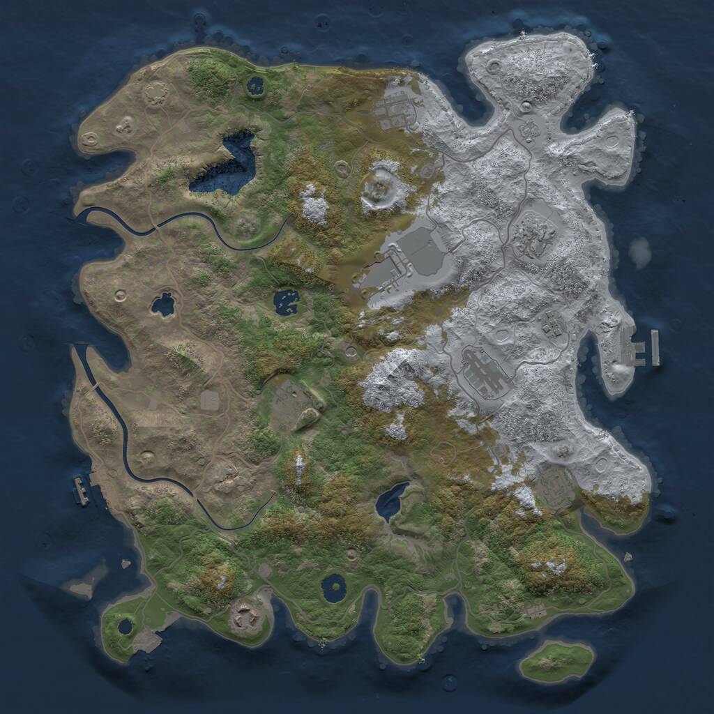 Rust Map: Procedural Map, Size: 4000, Seed: 579037, 15 Monuments