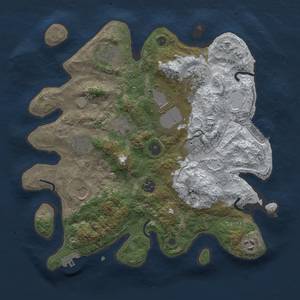 Thumbnail Rust Map: Procedural Map, Size: 3500, Seed: 1445835, 18 Monuments