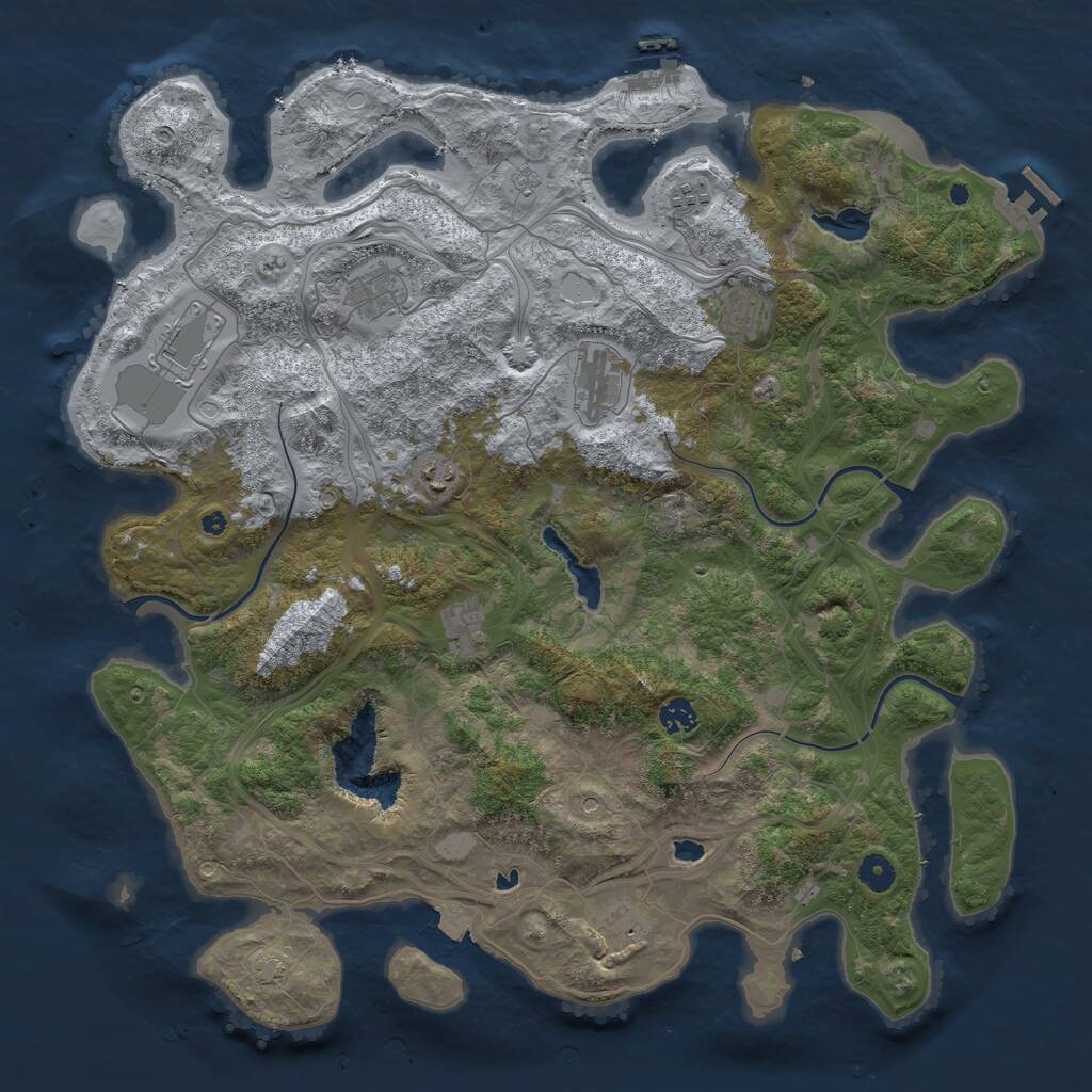 Rust Map: Procedural Map, Size: 4500, Seed: 6326712, 15 Monuments
