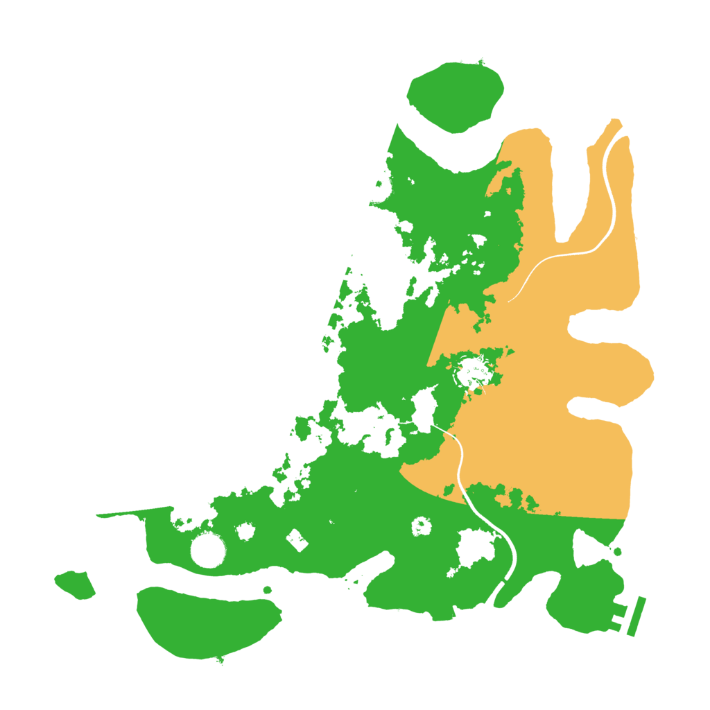 Biome Rust Map: Procedural Map, Size: 3550, Seed: 591402
