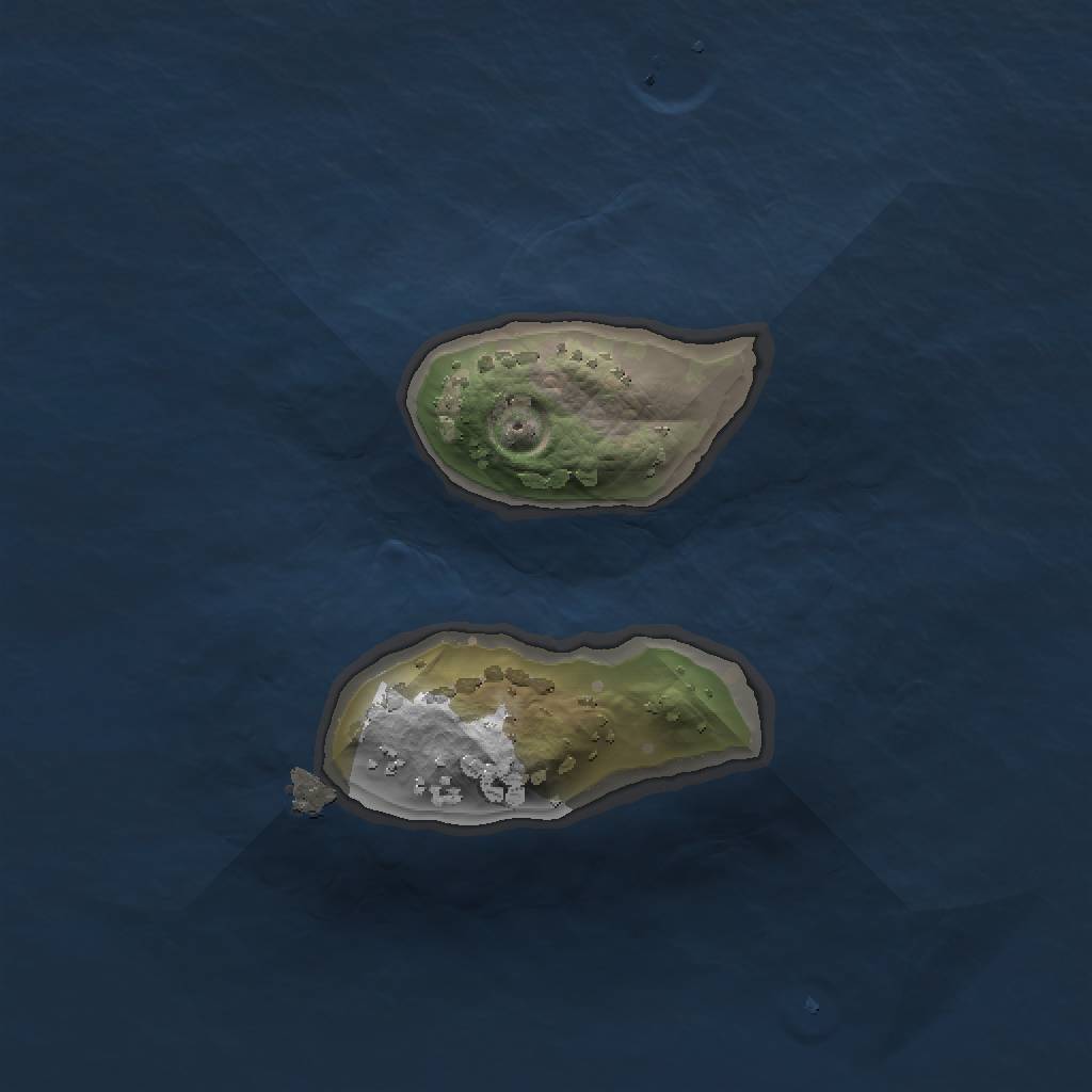 Rust Map: Procedural Map, Size: 1200, Seed: 124568, 3 Monuments