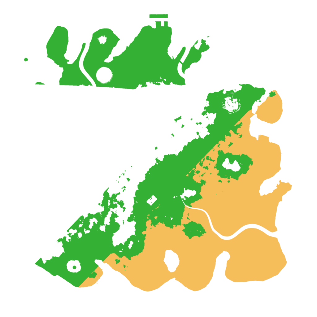 Biome Rust Map: Procedural Map, Size: 3500, Seed: 22233005