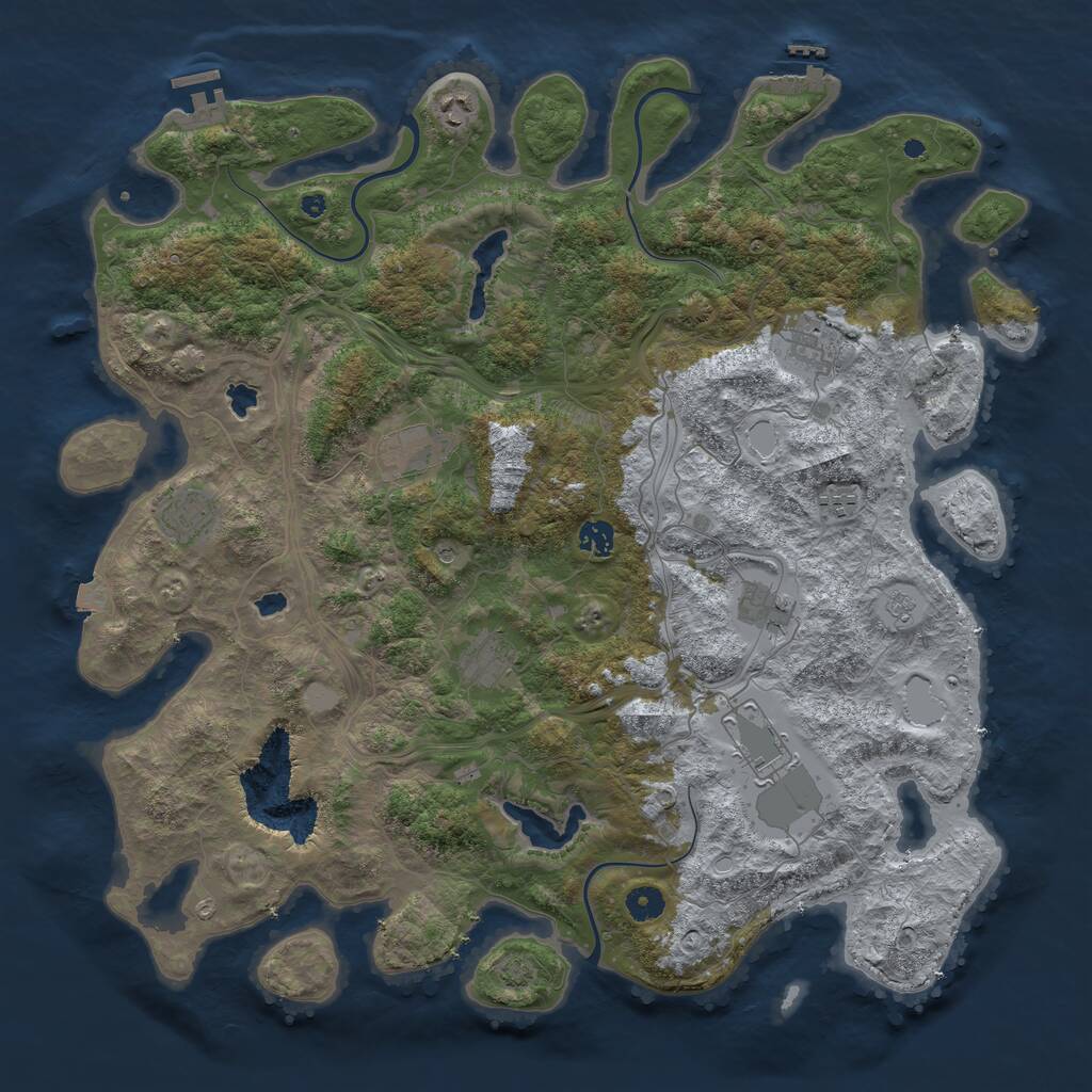 Rust Map: Procedural Map, Size: 4500, Seed: 12209, 15 Monuments
