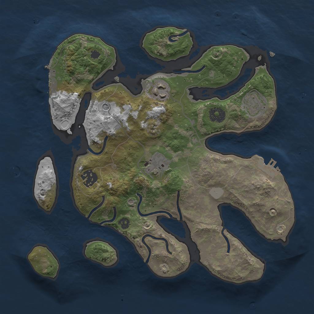 Rust Map: Procedural Map, Size: 2900, Seed: 2, 12 Monuments