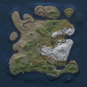 Thumbnail Rust Map: Procedural Map, Size: 3000, Seed: 878, 14 Monuments