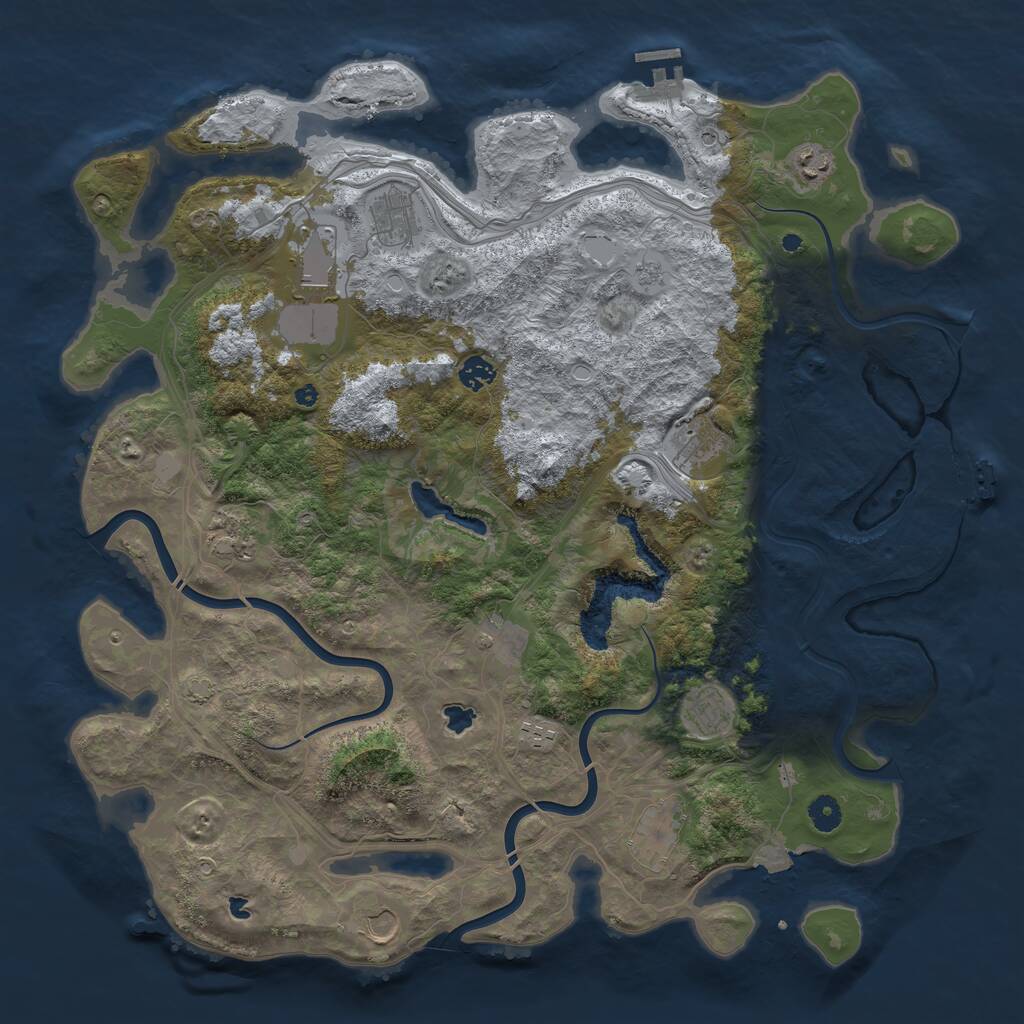 Rust Map: Procedural Map, Size: 4500, Seed: 998941, 17 Monuments