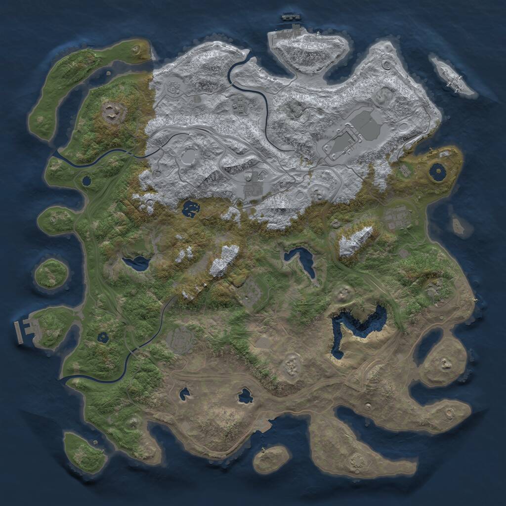 Rust Map: Procedural Map, Size: 4500, Seed: 5546484, 15 Monuments