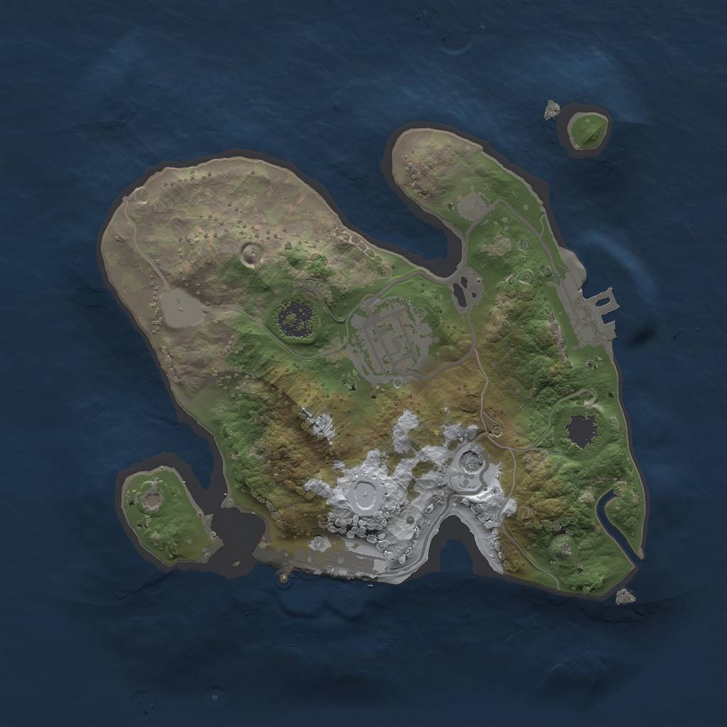 Rust Map: Procedural Map, Size: 2000, Seed: 1783941656, 9 Monuments