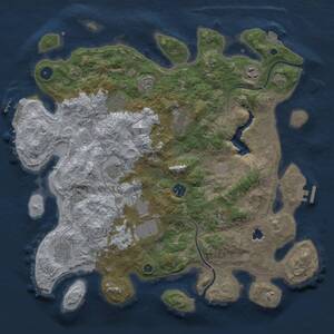 Thumbnail Rust Map: Procedural Map, Size: 4000, Seed: 31, 14 Monuments