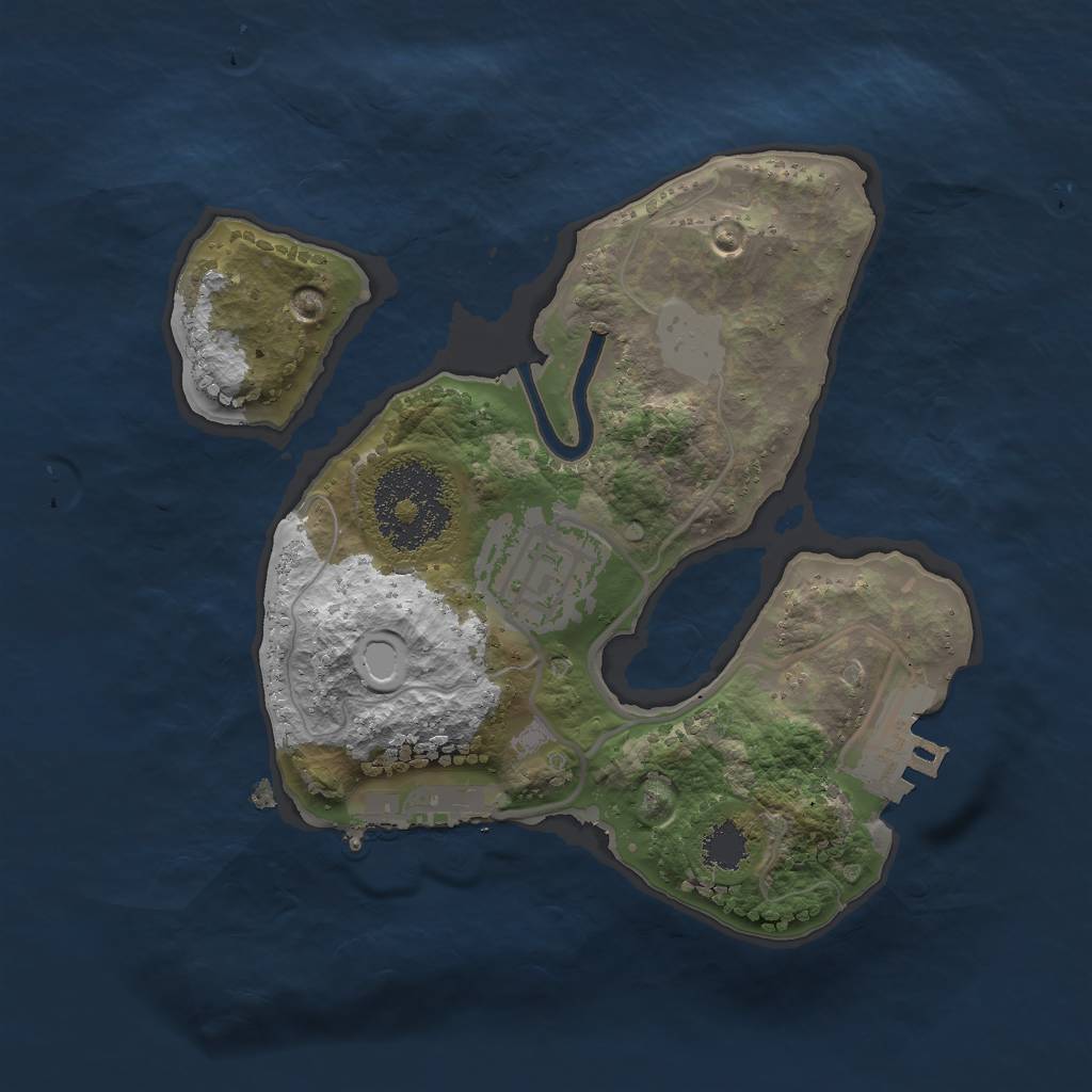 Rust Map: Procedural Map, Size: 2000, Seed: 991755214, 8 Monuments