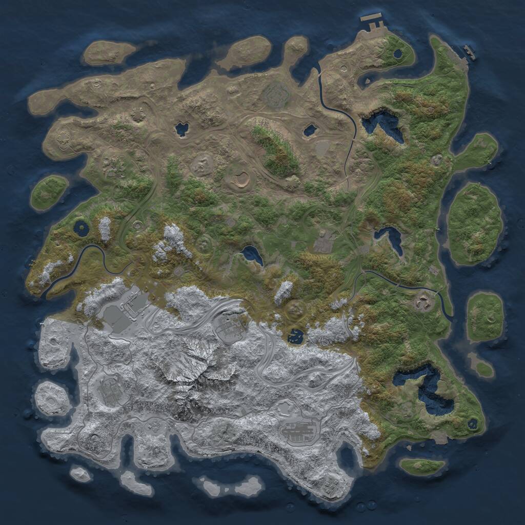 Rust Map: Procedural Map, Size: 5000, Seed: 101615295, 17 Monuments
