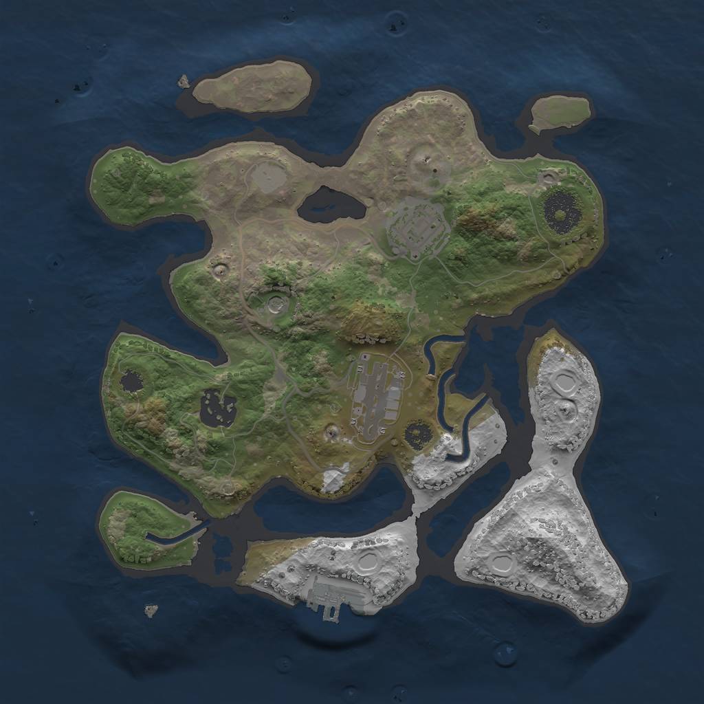 Rust Map: Procedural Map, Size: 2700, Seed: 235, 10 Monuments