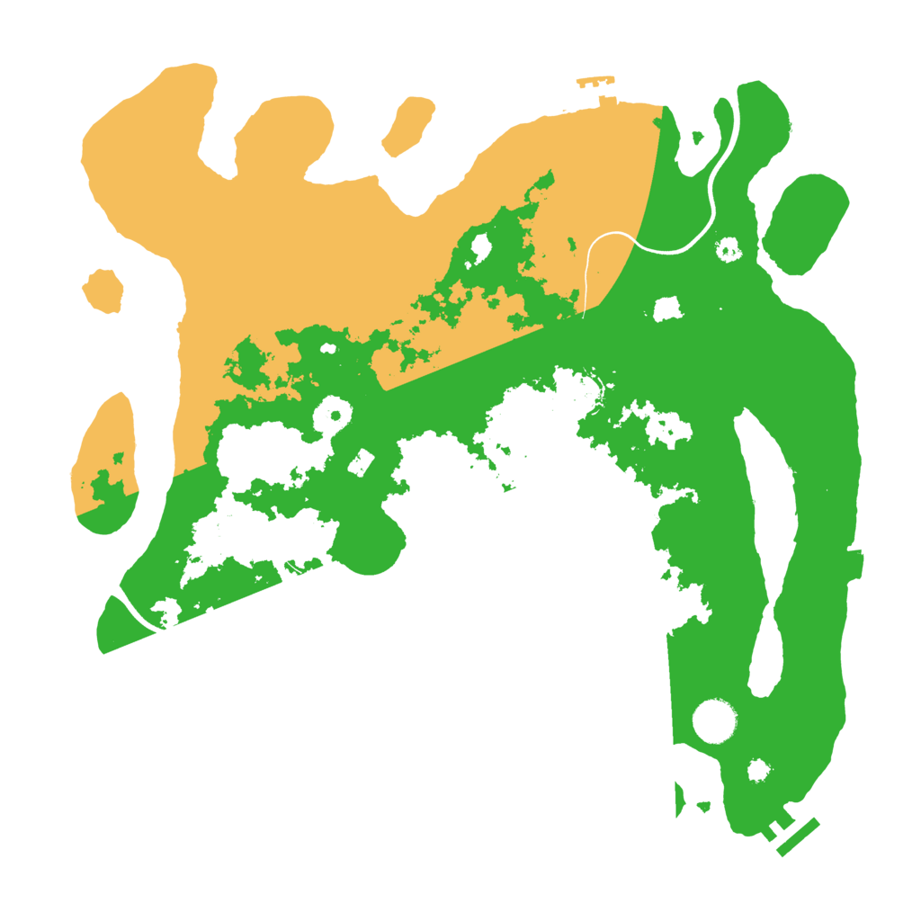 Biome Rust Map: Procedural Map, Size: 3700, Seed: 5519256