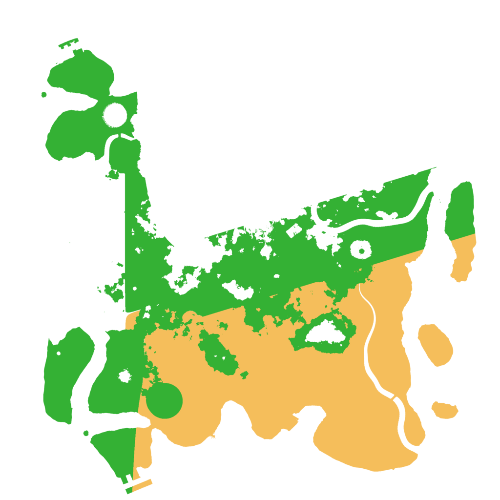 Biome Rust Map: Procedural Map, Size: 3700, Seed: 666666