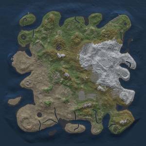 Thumbnail Rust Map: Procedural Map, Size: 3950, Seed: 1337, 19 Monuments