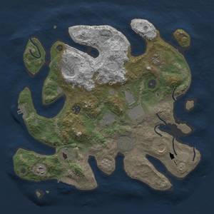 Thumbnail Rust Map: Procedural Map, Size: 3500, Seed: 1201774, 18 Monuments