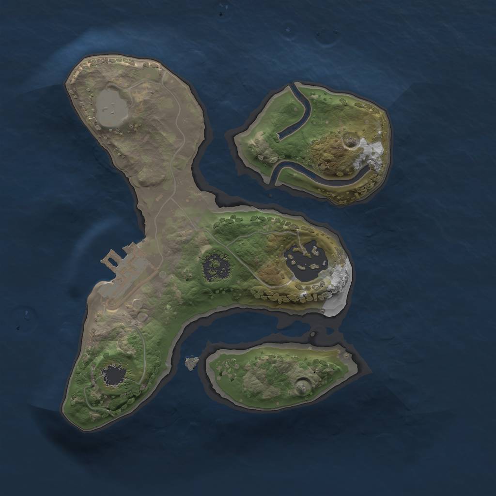 Rust Map: Procedural Map, Size: 1800, Seed: 696969, 7 Monuments