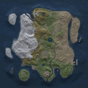 Thumbnail Rust Map: Procedural Map, Size: 3000, Seed: 72, 10 Monuments