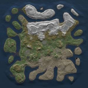 Thumbnail Rust Map: Barren, Size: 4500, Seed: 1, 14 Monuments