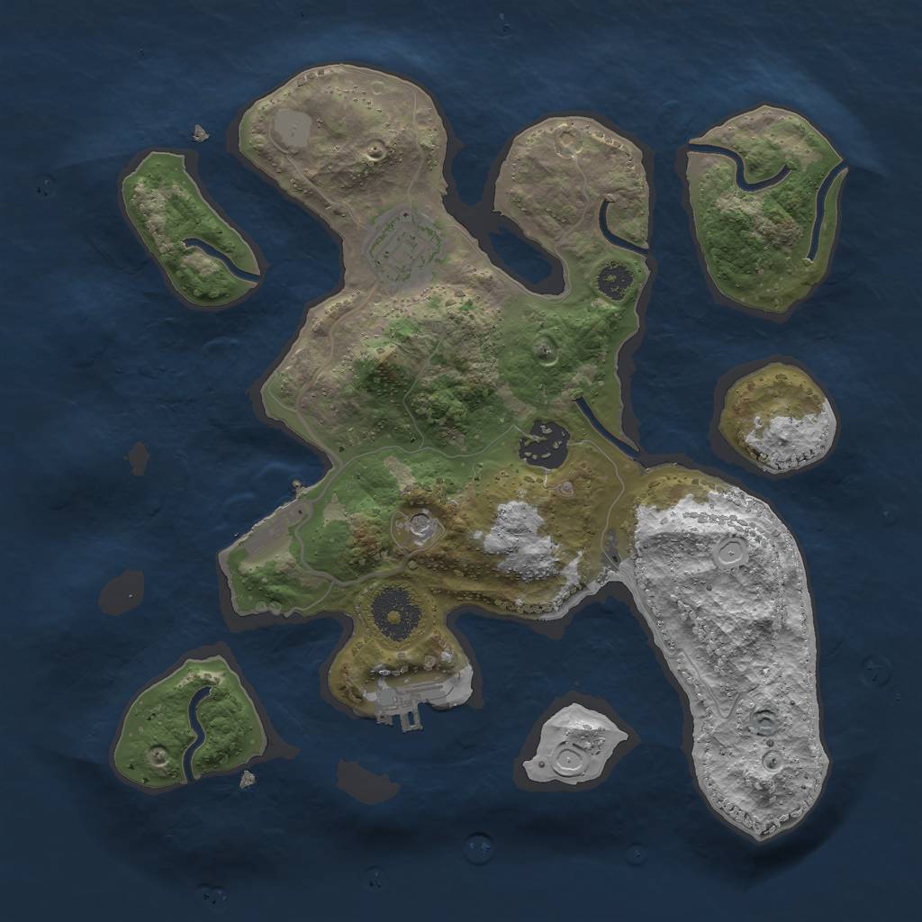 Rust Map: Procedural Map, Size: 2800, Seed: 16, 10 Monuments