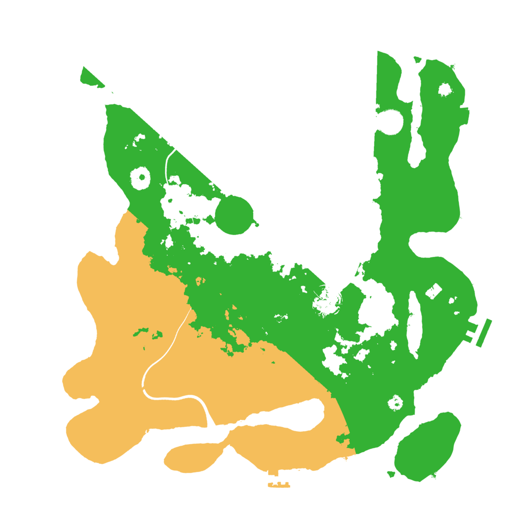 Biome Rust Map: Procedural Map, Size: 3550, Seed: 804082