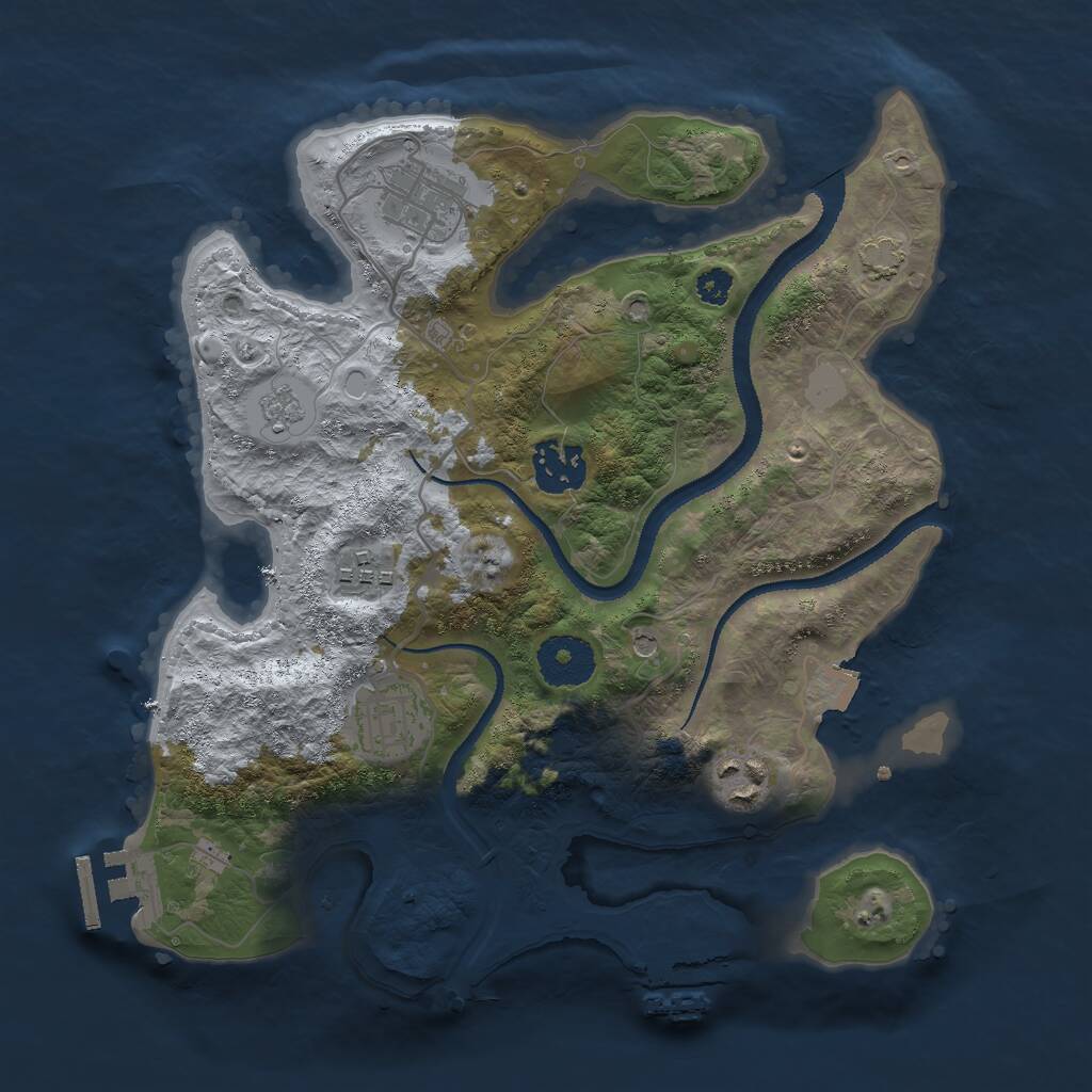 Rust Map: Procedural Map, Size: 3000, Seed: 21017659, 11 Monuments