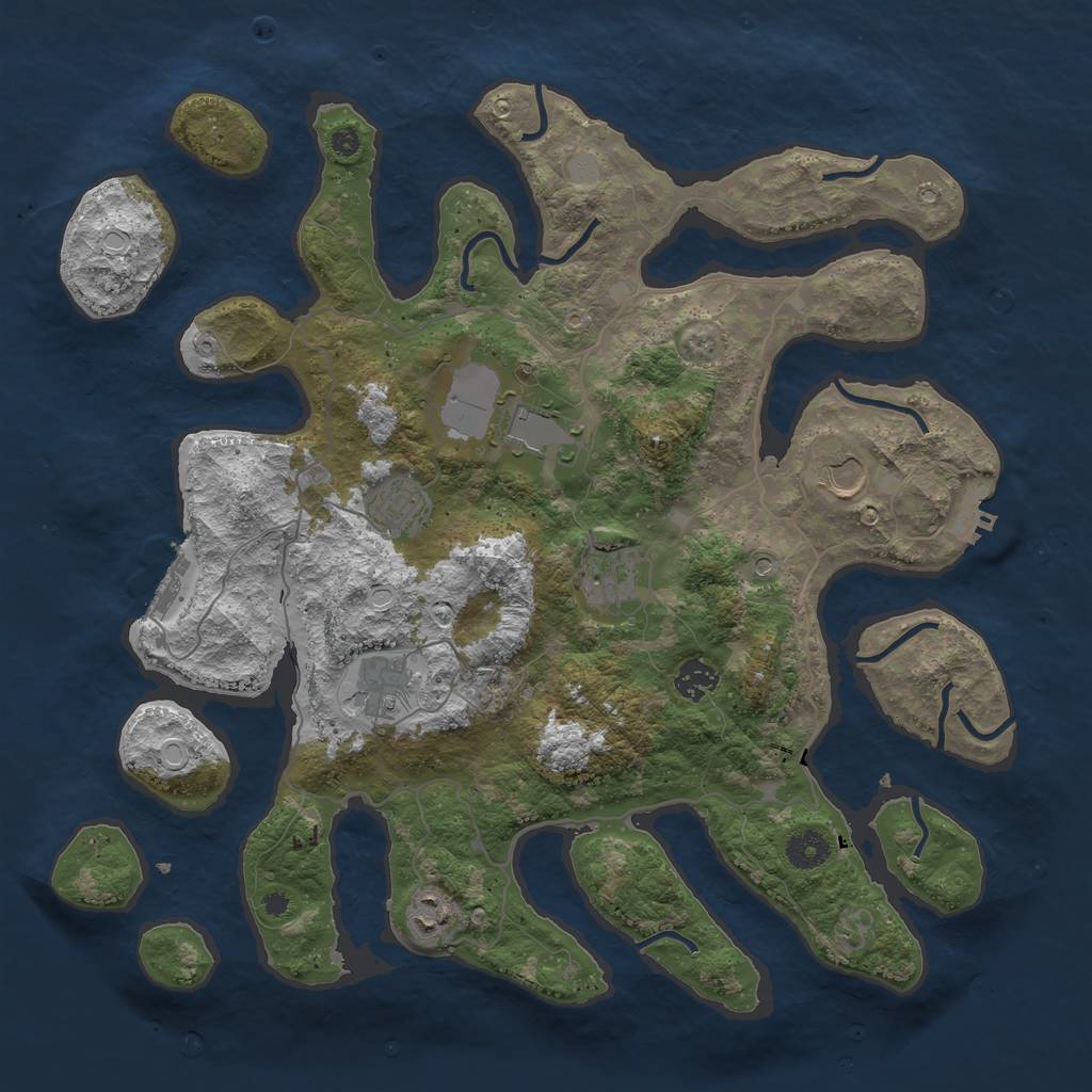 Rust Map: Procedural Map, Size: 4000, Seed: 924250, 15 Monuments