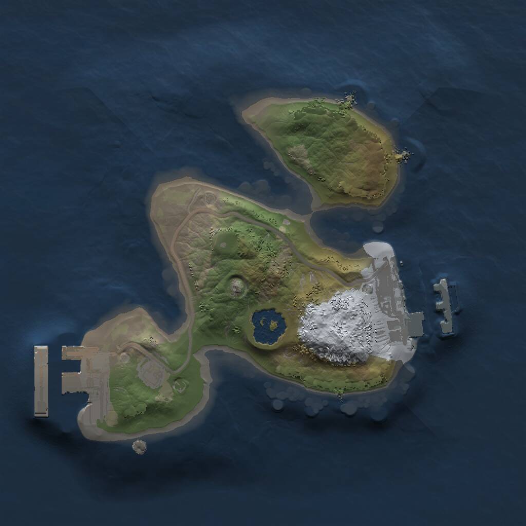 Rust Map: Procedural Map, Size: 1500, Seed: 25, 3 Monuments