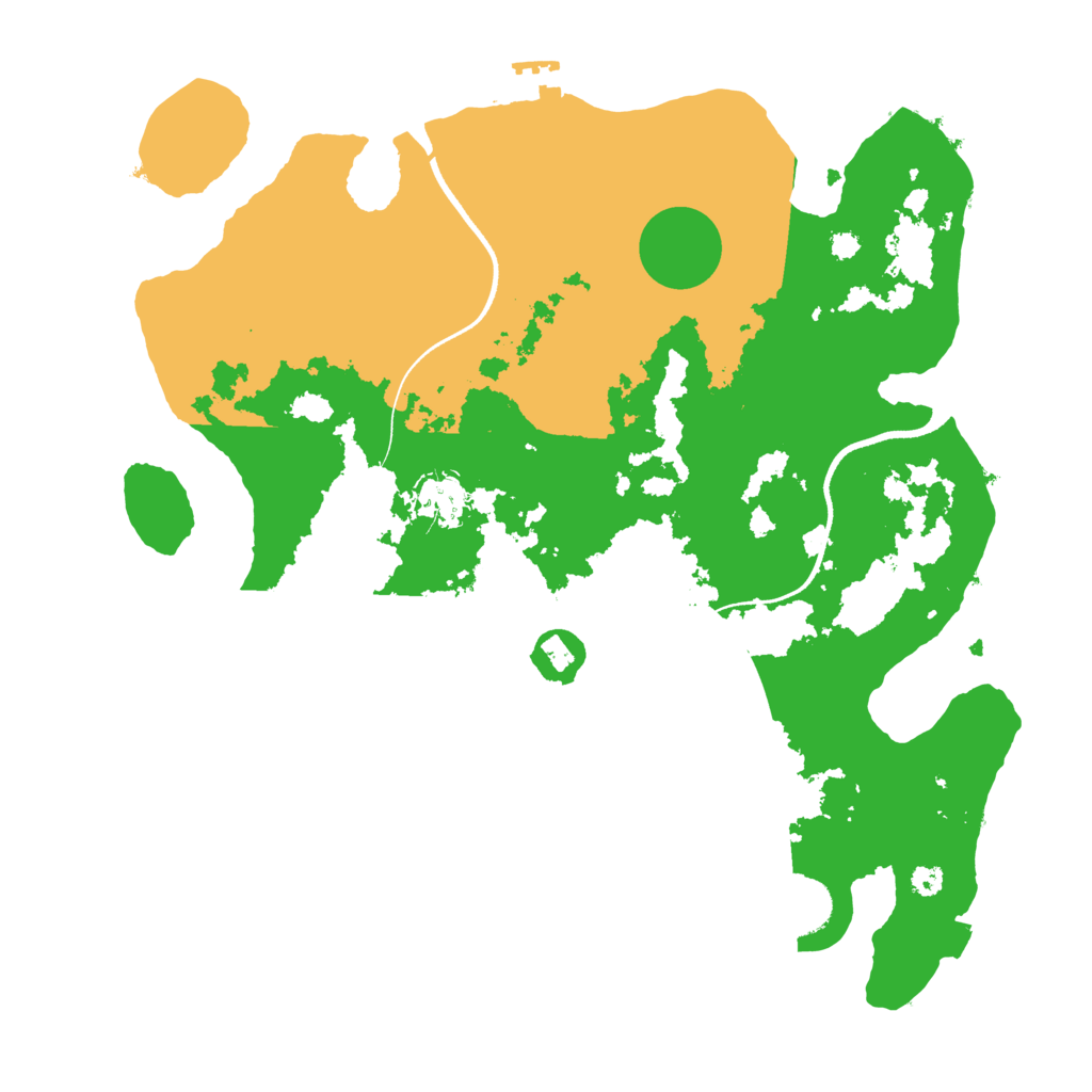 Biome Rust Map: Procedural Map, Size: 3500, Seed: 50985588