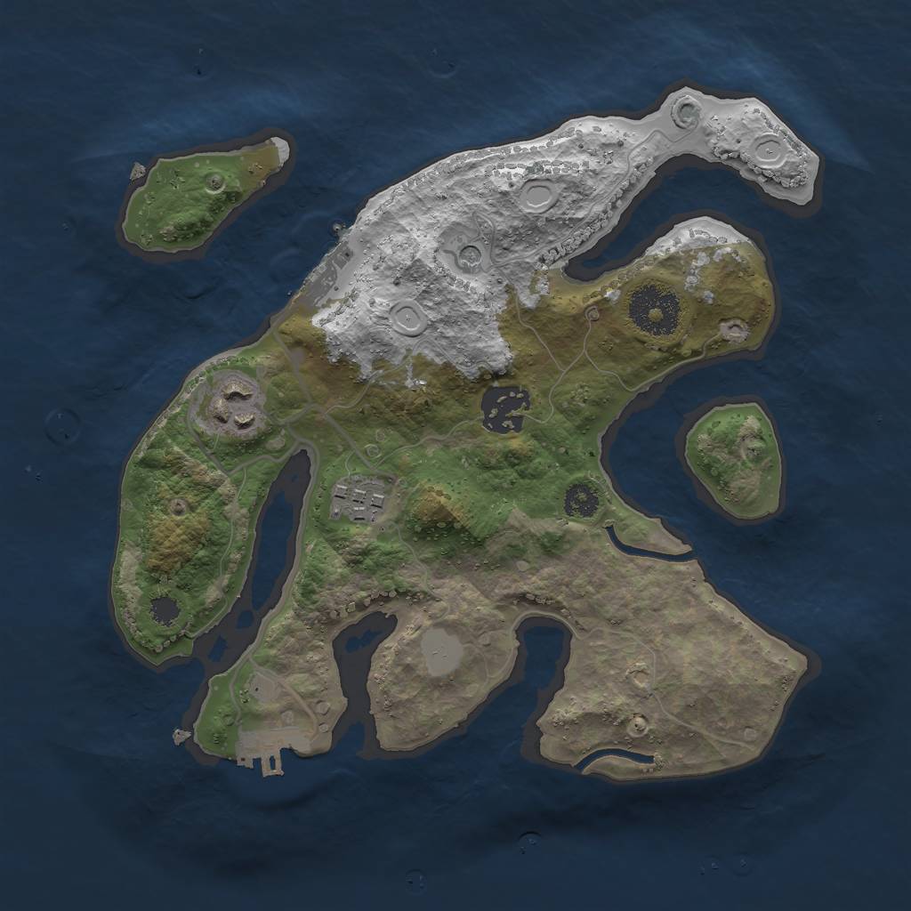 Rust Map: Procedural Map, Size: 2700, Seed: 1173721784, 11 Monuments