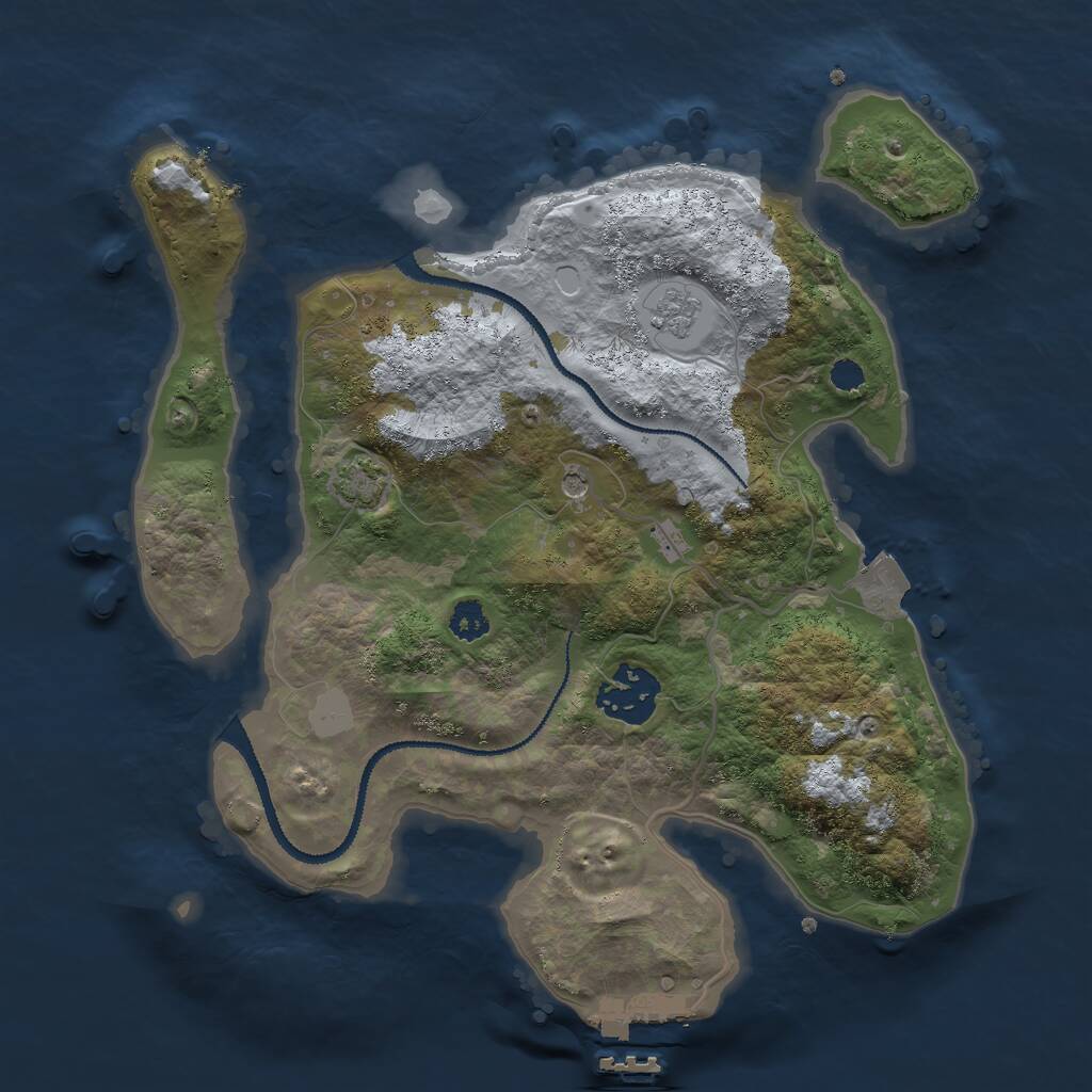 Rust Map: Procedural Map, Size: 2750, Seed: 1471396064, 6 Monuments