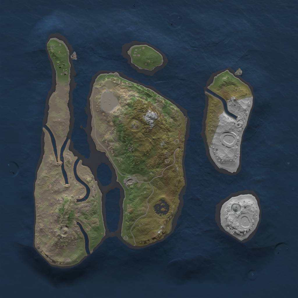 Rust Map: Procedural Map, Size: 2000, Seed: 728924939, 5 Monuments