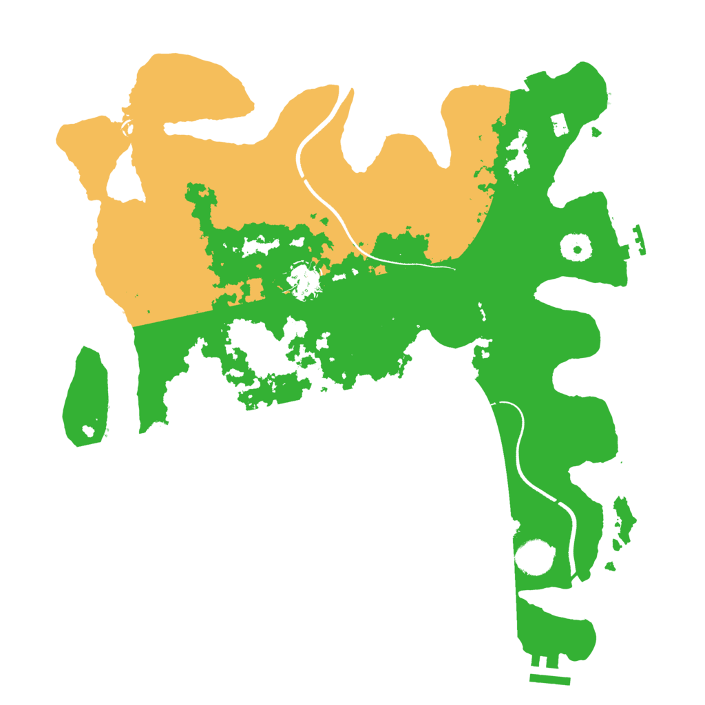 Biome Rust Map: Procedural Map, Size: 3500, Seed: 80892