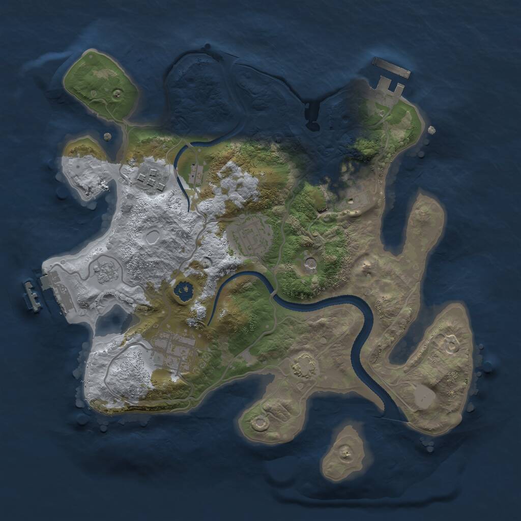 Rust Map: Procedural Map, Size: 2700, Seed: 764178743, 10 Monuments