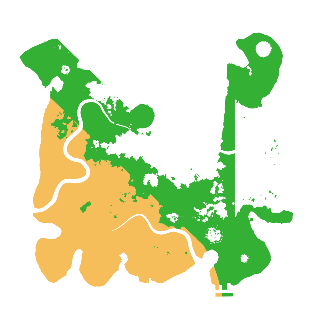 Biome Rust Map: Procedural Map, Size: 3550, Seed: 499136