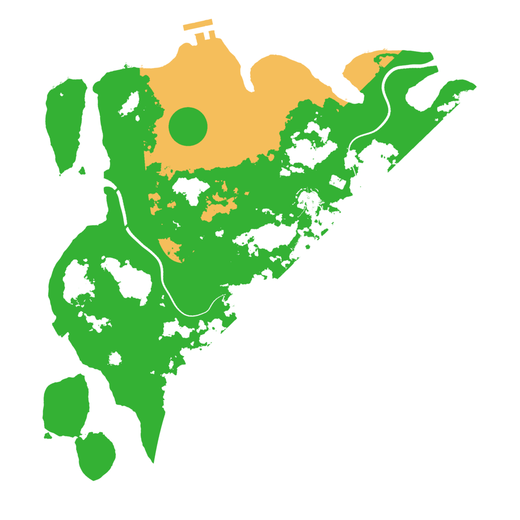 Biome Rust Map: Procedural Map, Size: 3550, Seed: 70428