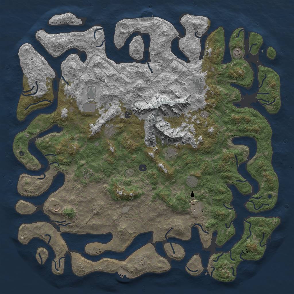 Rust Map: Procedural Map, Size: 6000, Seed: 1535945989, 19 Monuments