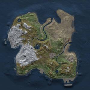 Thumbnail Rust Map: Procedural Map, Size: 2500, Seed: 232712869, 9 Monuments