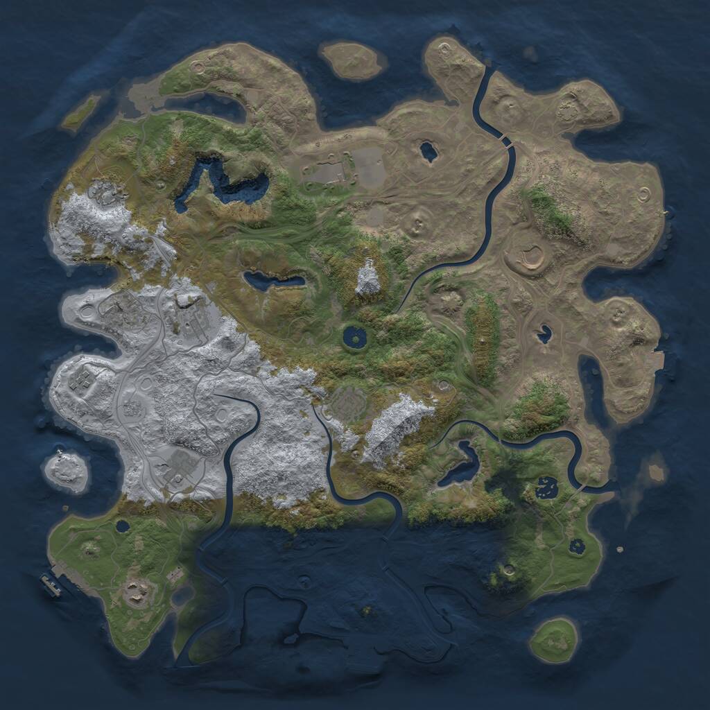 Rust Map: Procedural Map, Size: 4500, Seed: 6584787, 15 Monuments