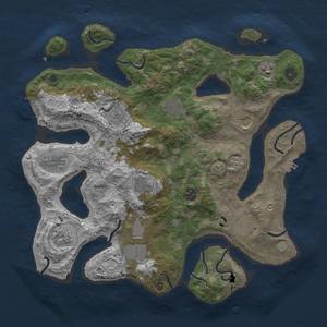 Thumbnail Rust Map: Procedural Map, Size: 3800, Seed: 1219836915, 19 Monuments