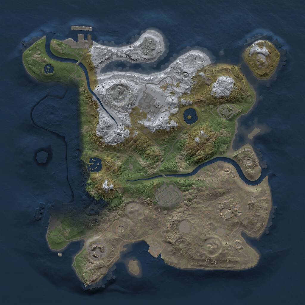 Rust Map: Procedural Map, Size: 3000, Seed: 1846, 11 Monuments