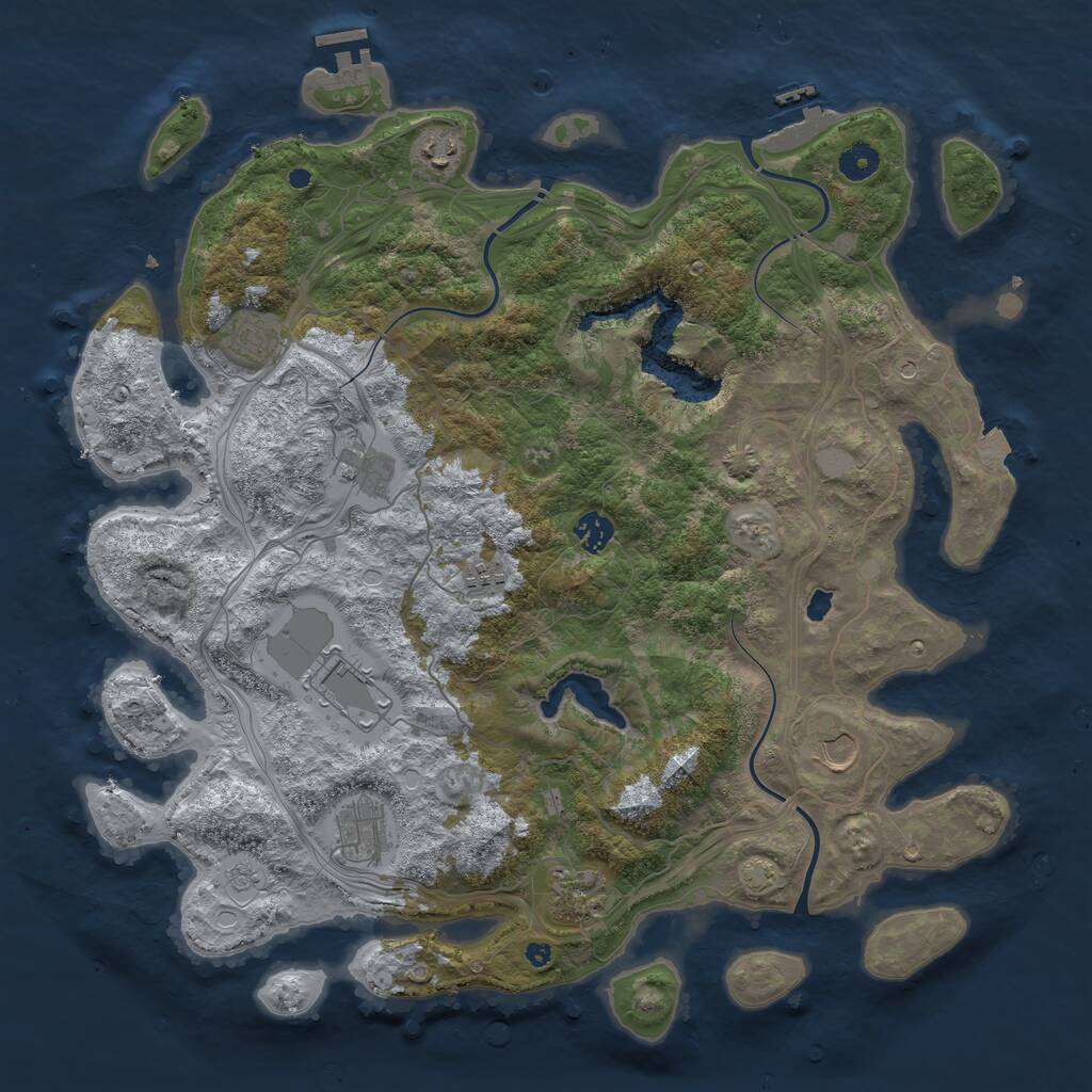 Rust Map: Procedural Map, Size: 4250, Seed: 31549, 15 Monuments
