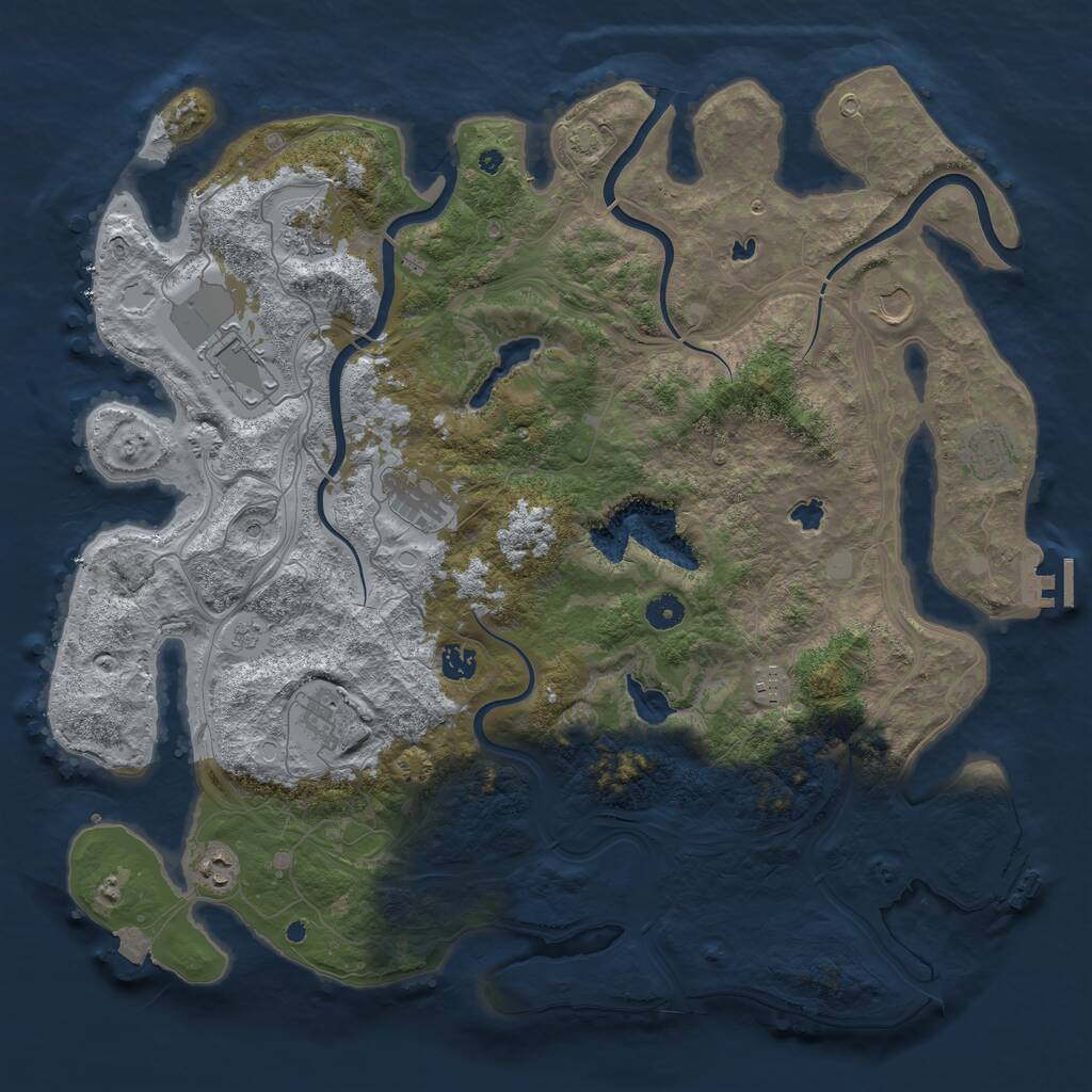 Rust Map: Procedural Map, Size: 4500, Seed: 3798122, 15 Monuments